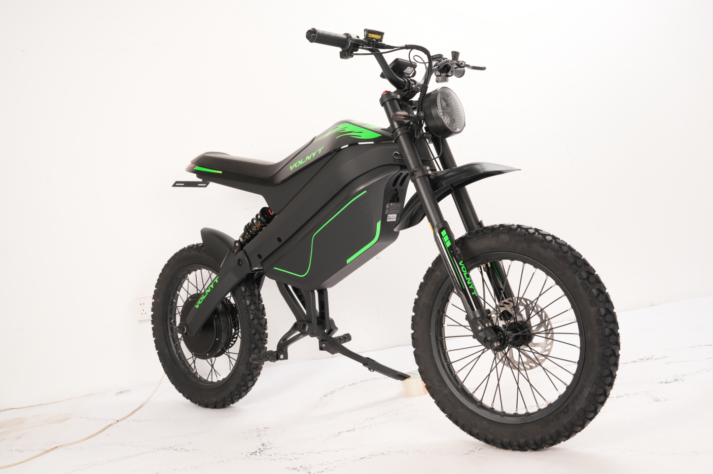 VOLNYT-48V 38.4AH Electric Dirt Bike,17" Mountain tire,3000w Electric Motorcycle Up to 43.5MPH Long-Range,5-Speed Modes(Green)