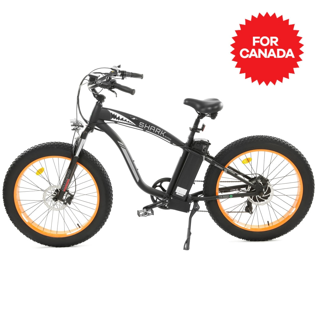 Ul Certified-Ecotric Hammer Electric Fat Tire Beach Snow Bike - Orange For Canada Ul-E-Bike