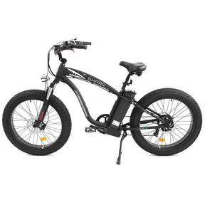 UL Certified-Ecotric Hammer Electric Fat Tire Beach Snow Bike-Matt Black