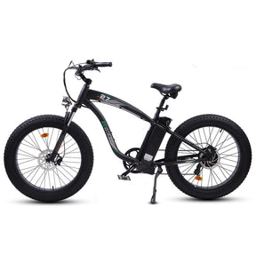 UL Certified-Ecotric Hammer Electric Fat Tire Beach Snow Bike-Matt Black