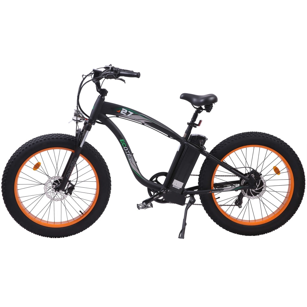 Ul Certified-Ecotric Hammer Electric Fat Tire Beach Snow Bike - Orange For Canada Ul-E-Bike