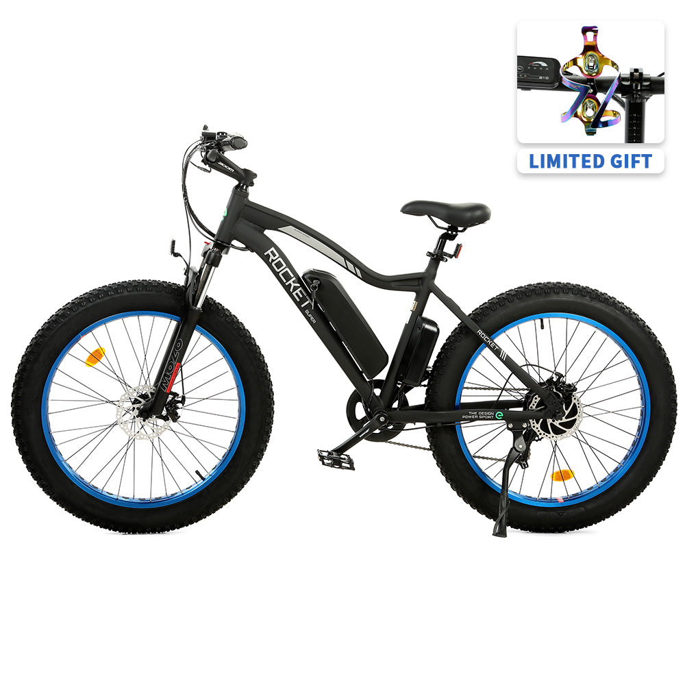 UL Certified-Ecotric Rocket Fat Tire Beach Snow Electric Bike - Blue