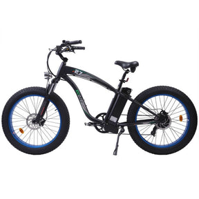 UL Certified-Hammer Electric Fat Tire Beach Snow Bike-Blue - 1