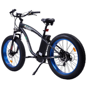 UL Certified-Hammer Electric Fat Tire Beach Snow Bike-Blue - 5