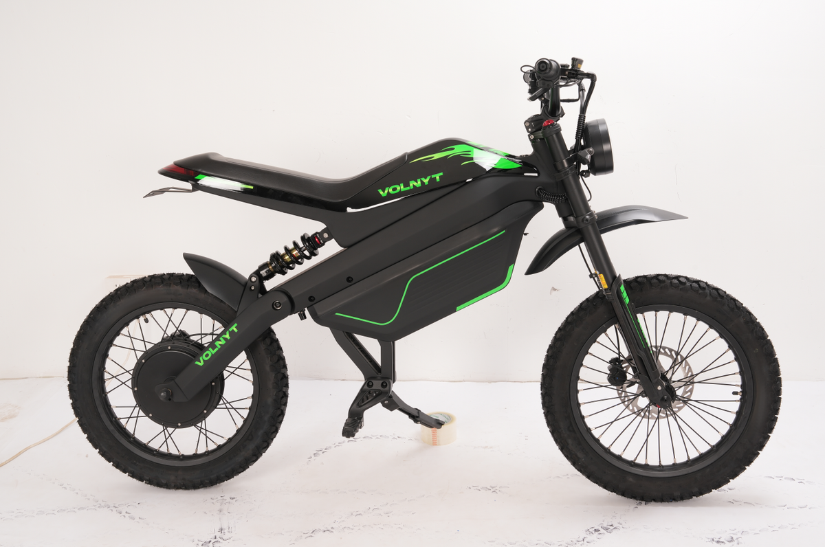 VOLNYT-48V 38.4AH Electric Dirt Bike,17" Mountain tire,3000w Electric Motorcycle Up to 43.5MPH Long-Range,5-Speed Modes(Green)